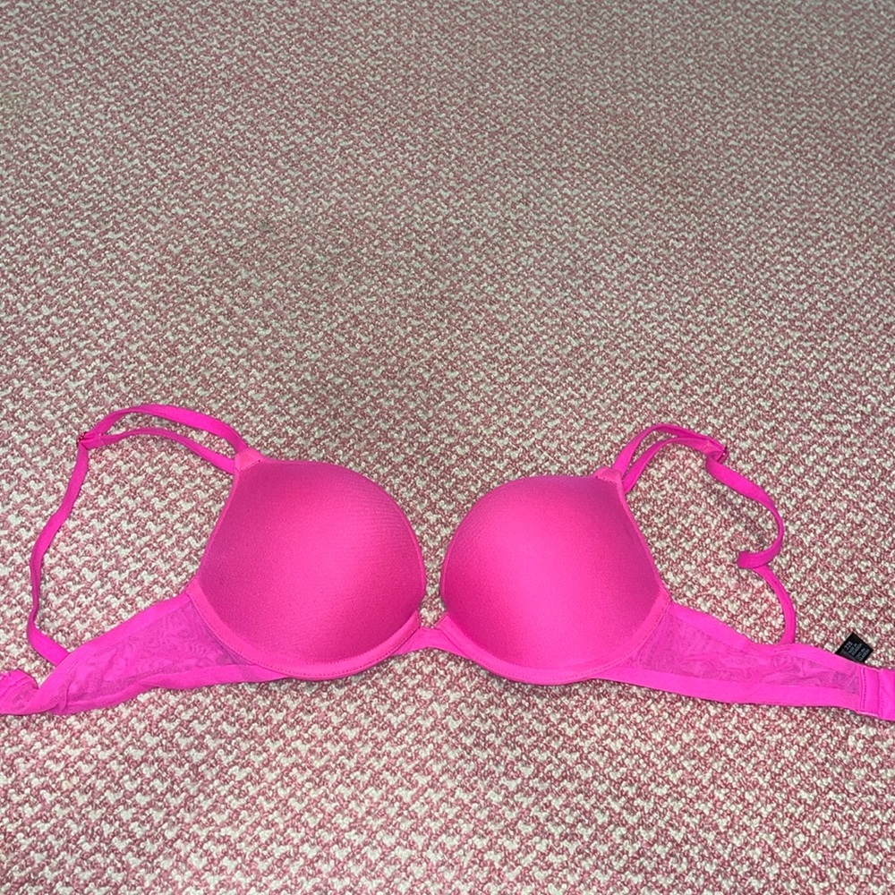 Hot Pink Push Up Bra Size 32B
